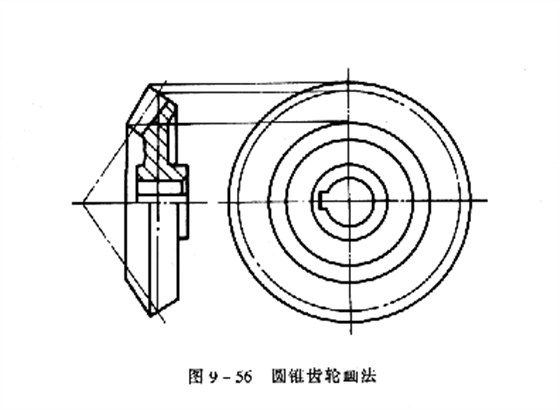 機械制圖教程：直齒圓錐齒輪的畫法