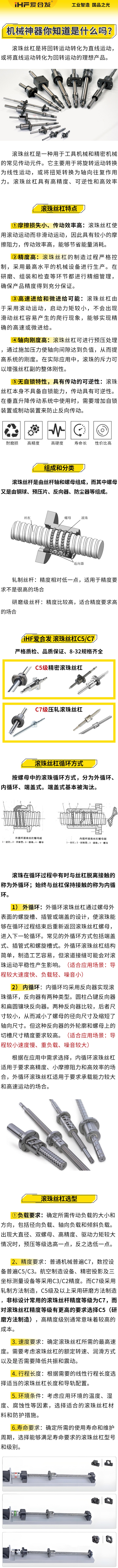 愛合發(fā)：機(jī)械神神器，滾珠絲杠循環(huán)方式